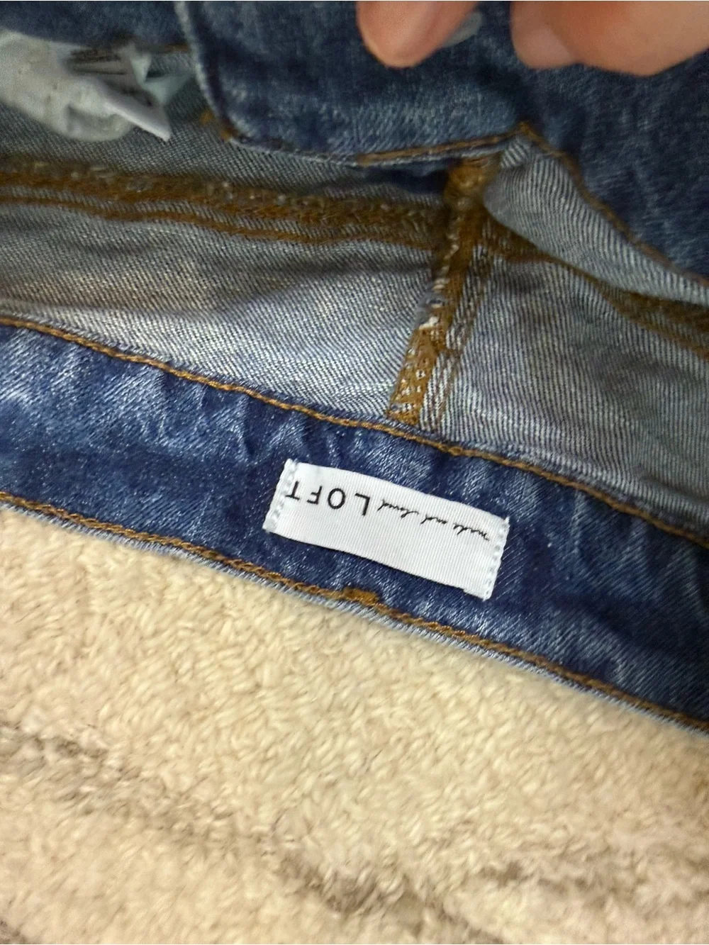 LOFT Mid-Rise Rolled Cuff Denim Shorts Size 24/00 Blue